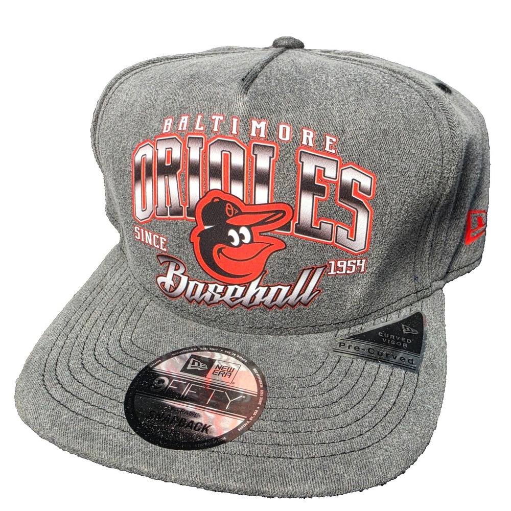 New Era 9FIFTY Baltimore Orioles Since 1954 Gray Snapback Hat NWT OSFA MLB Cap